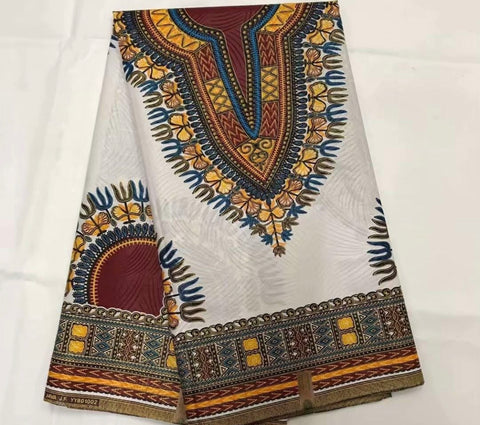 Dashiki White / Wine Red (sold by panel)
